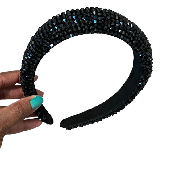 4 Piece Bundle Head Bands Hot Pink Black Tan Multi Color - Picture 9 of 10